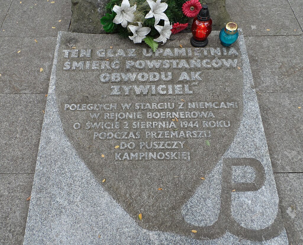 Memorial to the Armia Krajowa soldiers at Boernerowo 