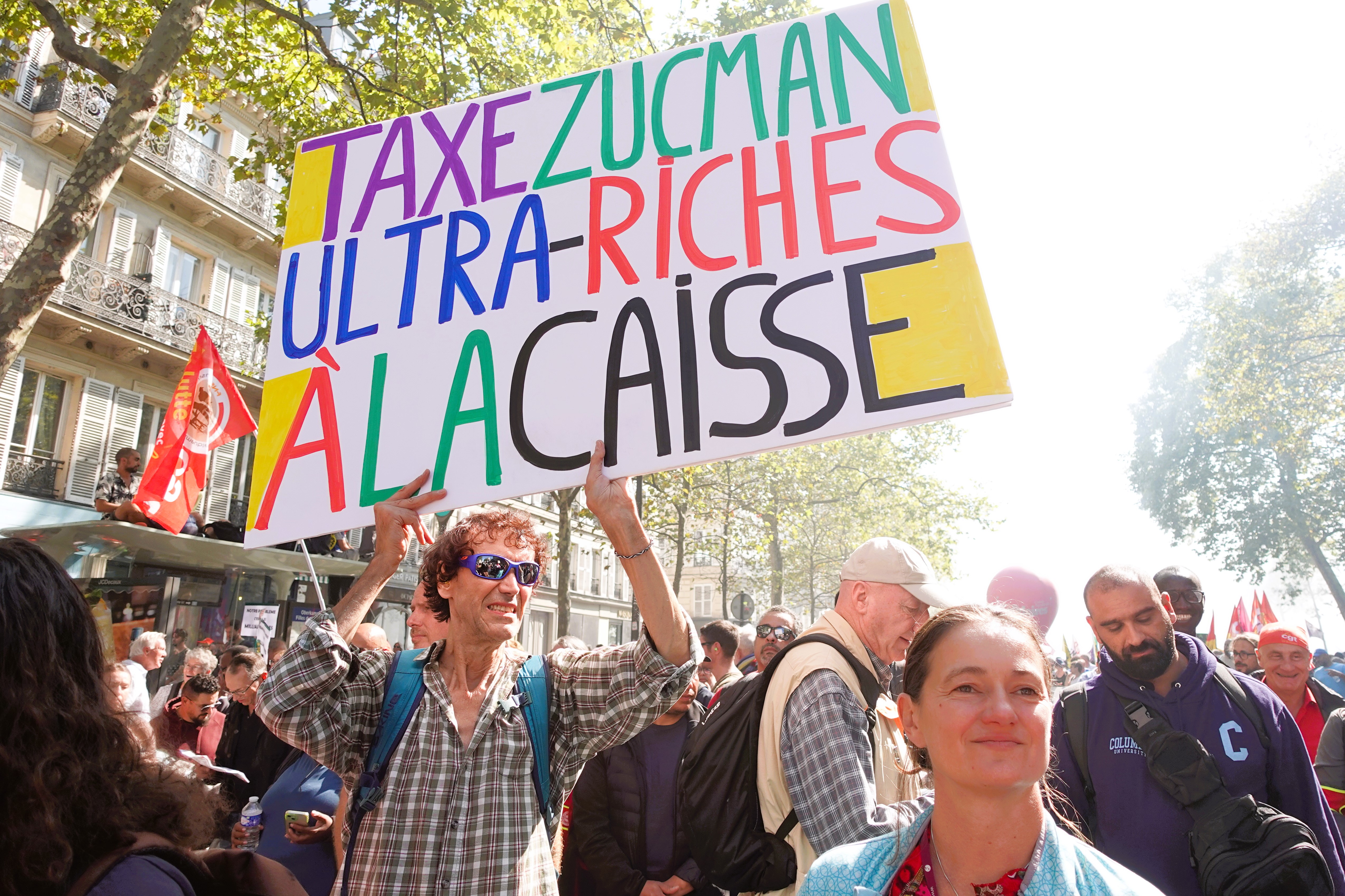 Gewerkschaftsübergreifende Demonstration und Streik in Paris am 18. September 2025.