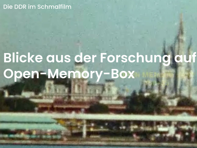 Startseite der Website: DDR im Schmalfilm