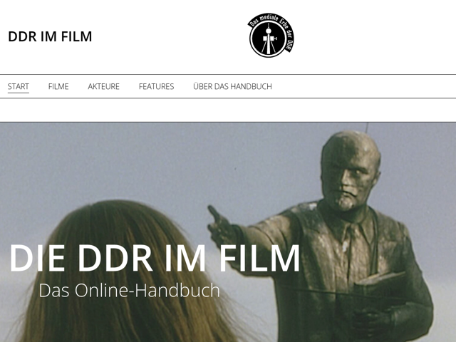 Startseite der Website: DDR im Film