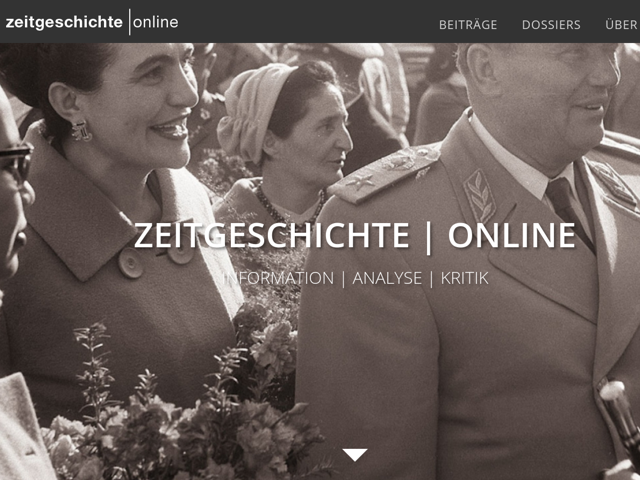 Startseite der Website: zeitgeschichte|online