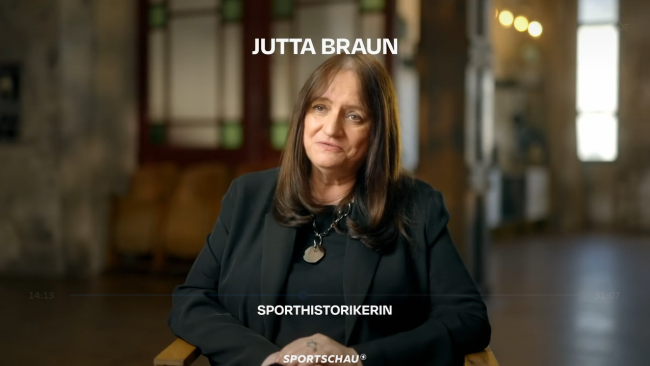 Screenshot v. Jutta Braun in der Dokureihe zu Katarina Witt