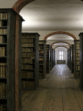 Bildnachweis: Barocke Kulissenbibliothek in den Franckeschen Stiftungen, Halle/Saale, Foto: © Vincent Eisfeld / nordhausen-wiki.de / CC-BY-SA-4.0
