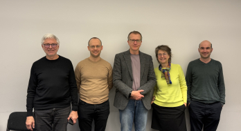 Von links nach rechts: Dr. Thomas Mergel, Thomas Lettang, Prof. Dr. Rüdiger Graf, Prof. Dr. Anke te Heesen und Dr. Janis Nalbadidacis. Foto: Nathalie Kohl