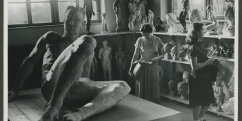 Rundgang im Georg Kolbe Museum, 1950er Jahre, Archiv Georg Kolbe Museum, Berlin.