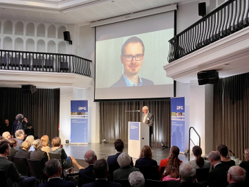 Verleihung des Heinz Maier-Leibnitz-Preises am 16. Oktober 2023 in Berlin, Foto: Hanno Hochmuth