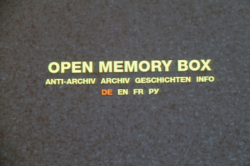 Startseite der "Open Memory Box"