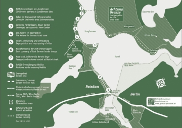 Karte mit den acht Stelen des Info-Pfads, Grafik: Soner Ipekcioglu-Agentur Die Setzer