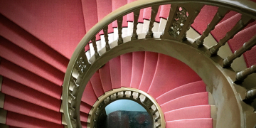 Treppe im Kabinetthaus, Foto: Hanno Hochmuth