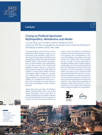 Poster zur Lecture "Crying as Political Spectacle", Quelle: ZMO