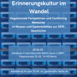 Poster für die Tagung Erinnerungskultur im Wandel