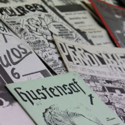 Das Foto zeigt die Cover mehrerer Fanzines