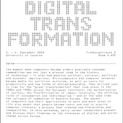 Plakat mit Überschrift und Text ohne Bild eines Workshop zum Thema Digital Transformation in Luzern 