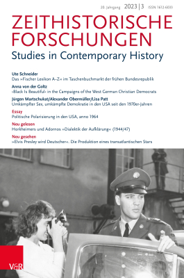 Zeitschrift Zeeithistorische Forschungen, Cover Heft 3-2023